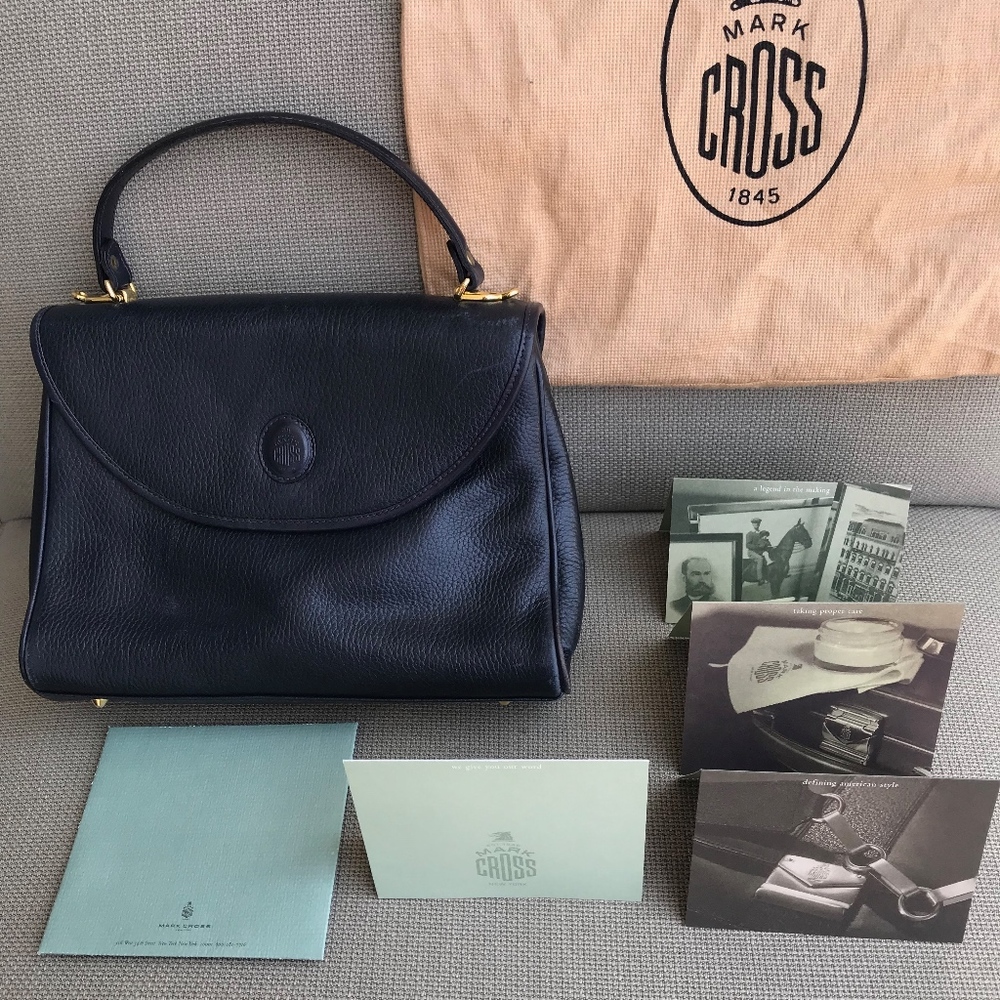 Navy Mark Cross Handbag